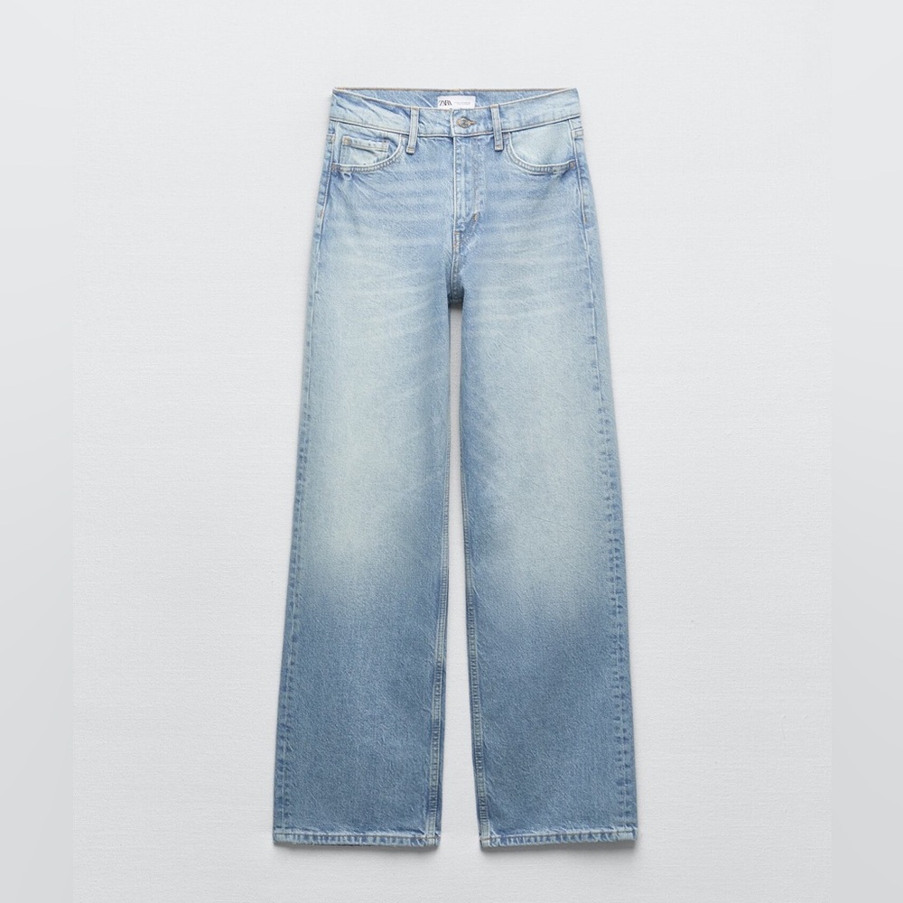 Zara High Rise Barrel Jeans